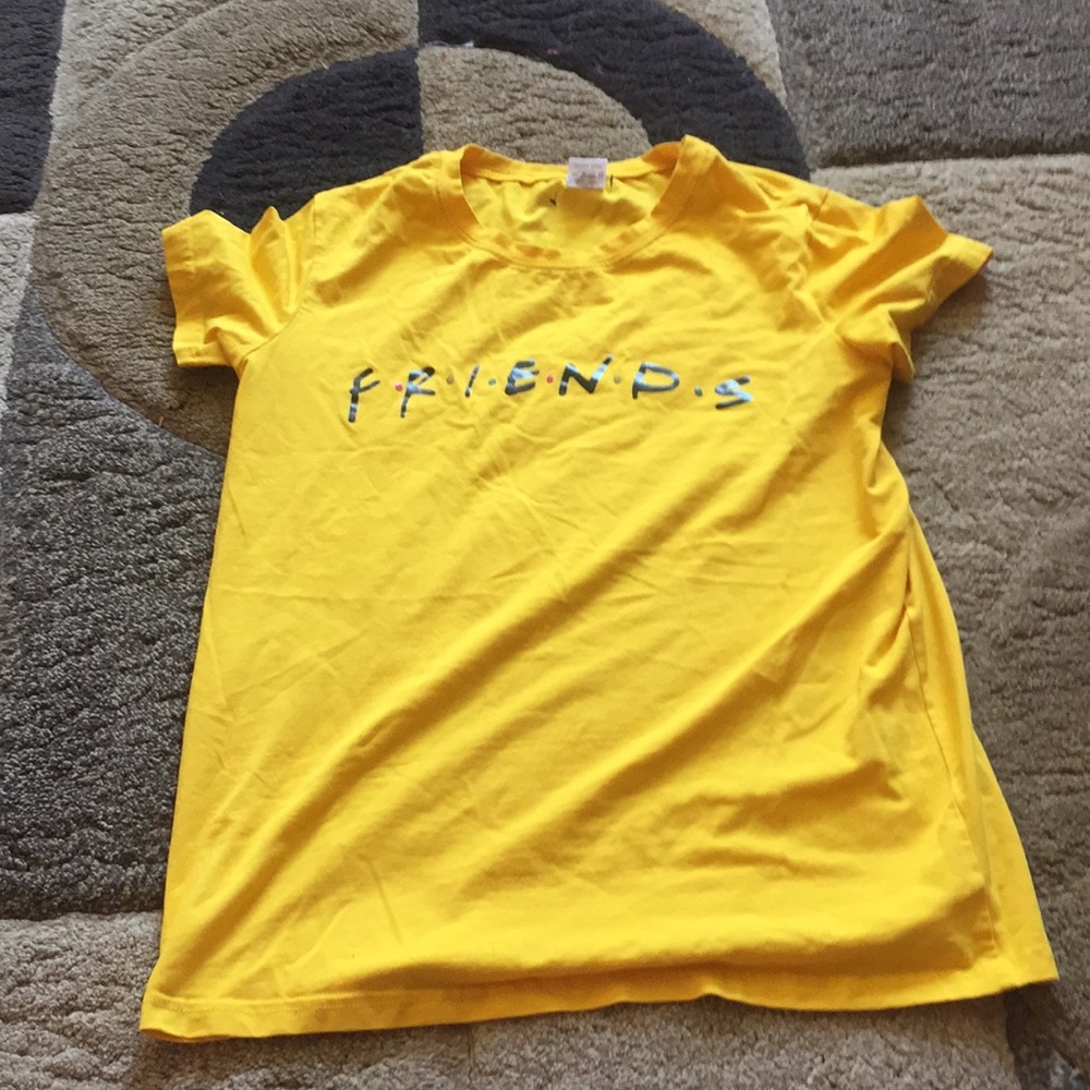 a yellow friends tee